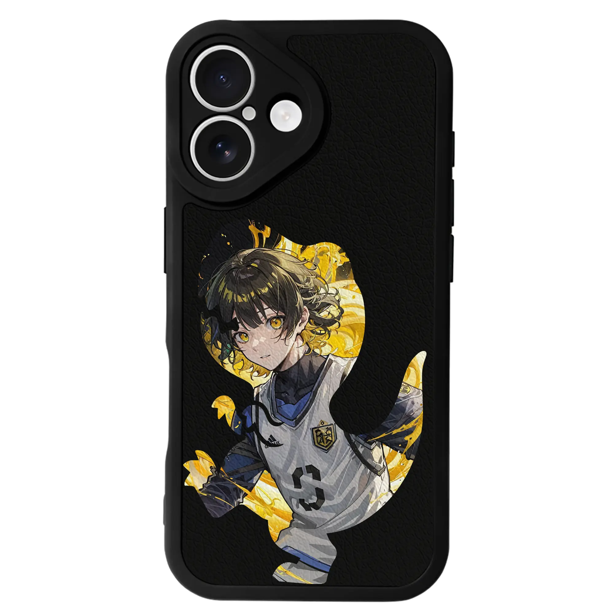 ブルーロック グッズ 蜂楽 廻 - IPhone 16シリーズ対応 ・ シリコンスマホケース ・ レザー調 ・ 高精度フィット ・ 耐衝撃 ・ ワイヤレス充電対応 ・ 精密カット